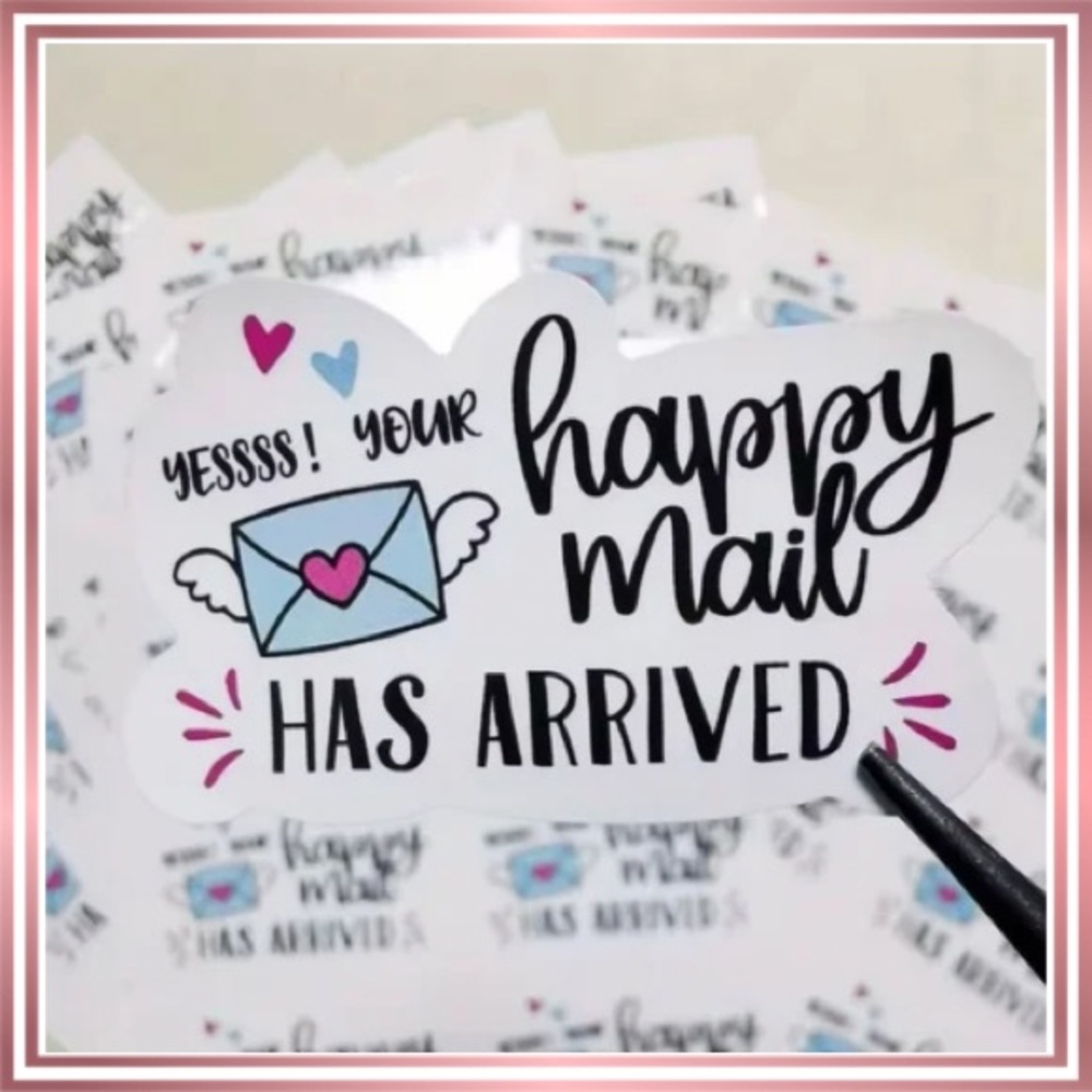 Set of 100 “Happy Mail has Arrived” stickers